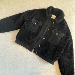Zara Cropped Sherpa Jacket
